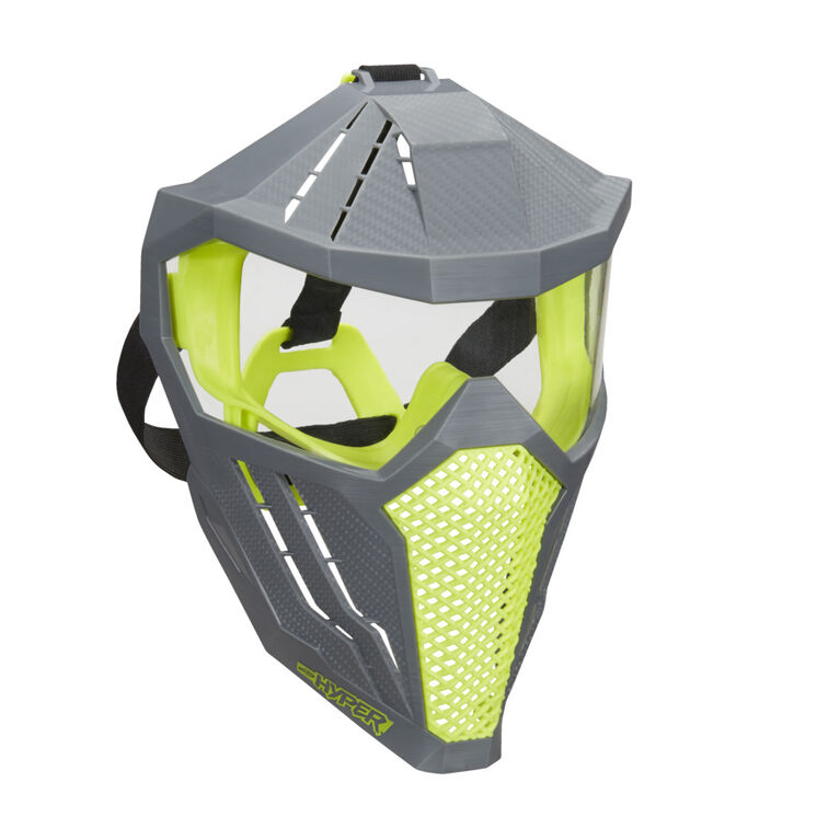 Nerf Hyper Face Mask - Breathable Design, Adjustable Head Strap, Green Team Color