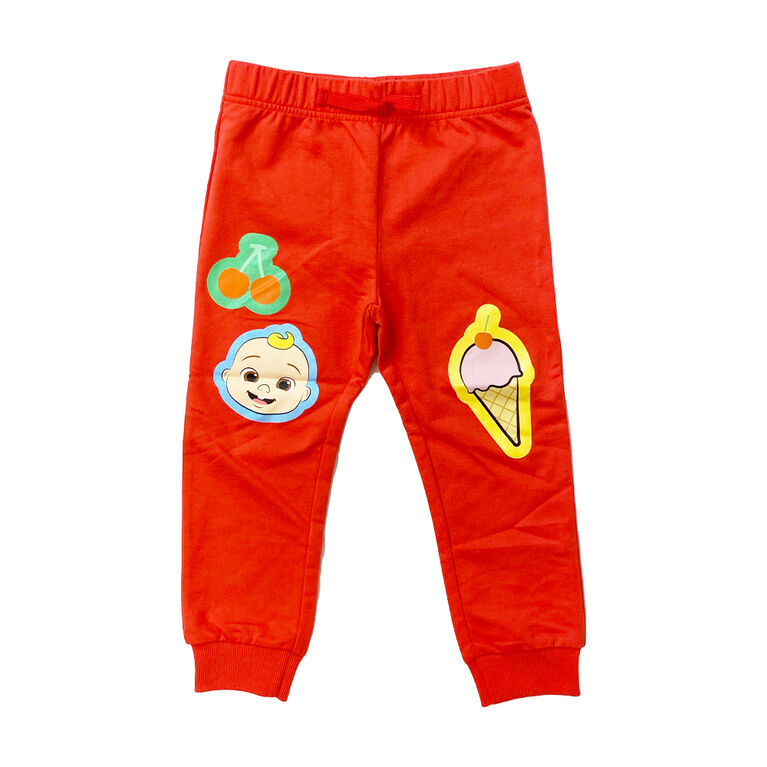 CoComelon - Here Comes JJ Glitter Print Joggers - Red - Size 3T -  Toys R Us  Exclusive