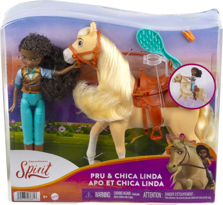 Coffret Apo et Chica Linda avec poupée Apo (18cm), jument Chica Linda (20cm)