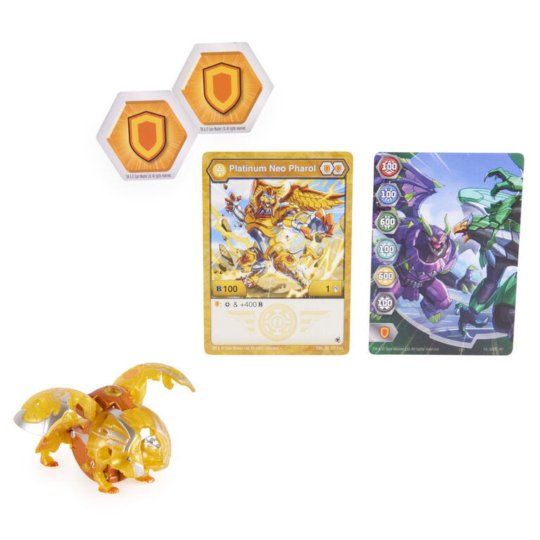 Bakugan Evolutions, Pharol, Bakugan True Metal Platinum Series, 2 BakuCores et carte Personnage