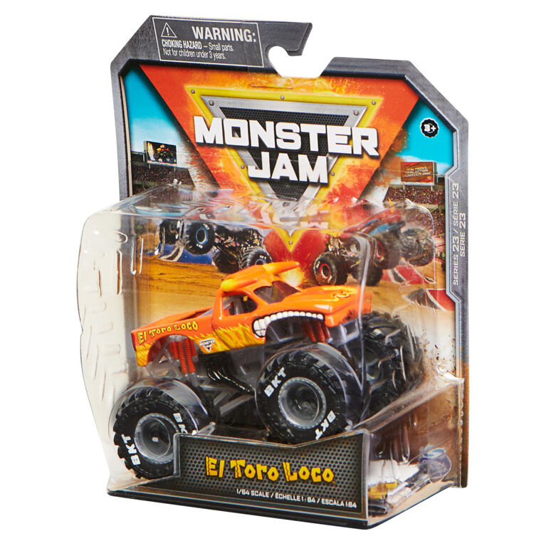 Monster Jam, Official El Toro Loco Monster Truck, Die-Cast Vehicle, True Heavy Metal Series, 1:64 Scale