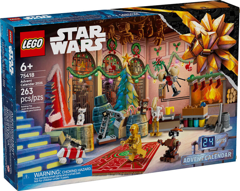 LEGO Star Wars Le Calendrier de l'Avent 2025, Ensemble-Cadeau, Jouets de Construction, Cadeau de Noël pour Enfants 75418
