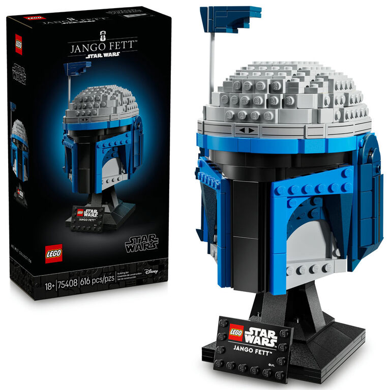 LEGO Star Wars Jango Fett Helmet - Collectible DIY Model Kit For Adults 18+ - Room Decor Idea - 75408