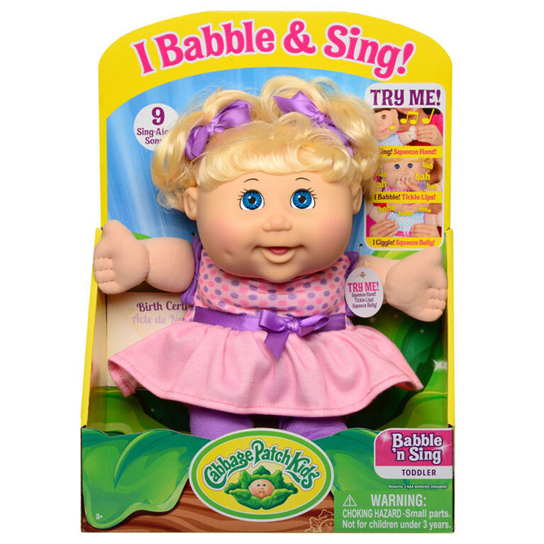 Cabbage Patch Kids Deluxe Toddler - Babble 'n Sing Pink Fashion