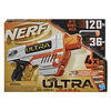 Nerf Ultra - Blaster Five, chargeur intégré 4 fléchettes, 4 fléchettes Nerf Ultra, rangement pour fléchettes, compatible uniquement avec les fléchettes Nerf Ultra