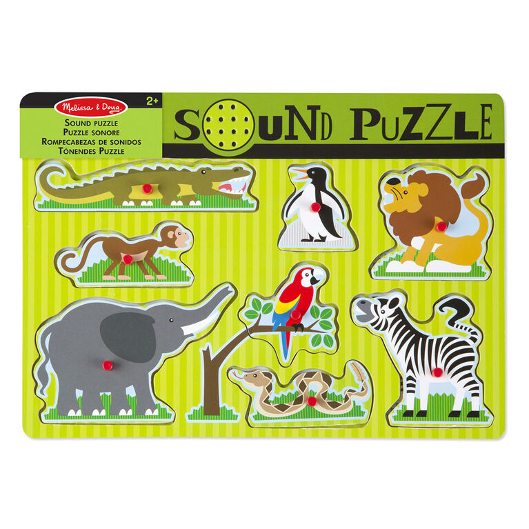 Melissa & Doug - puzzles sonores d'animaux - les motifs peuvent varier