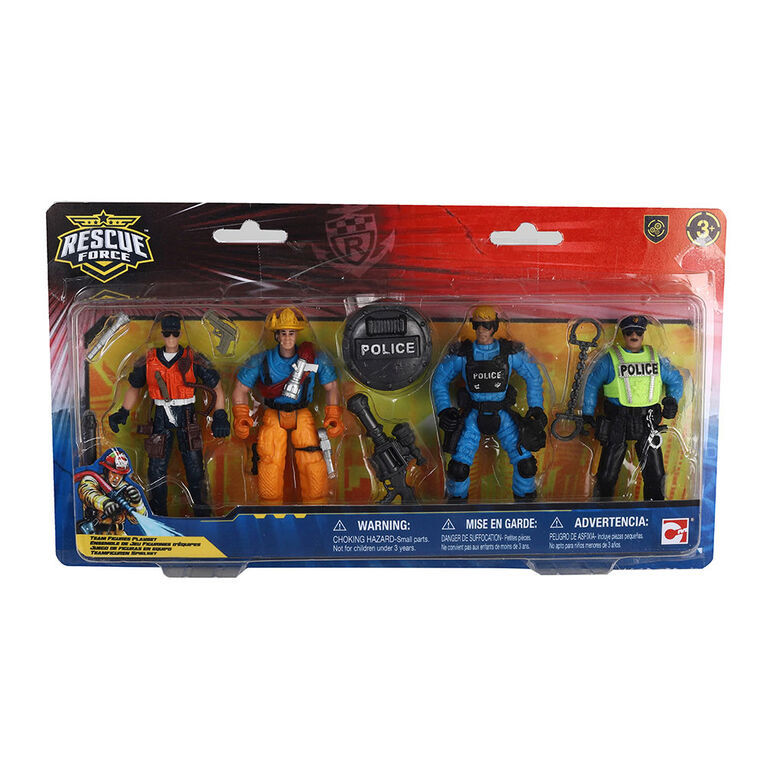 Force de Sauvetage Ensemble de Jeu Figurines d'Équipes. - Notre Exclusivité