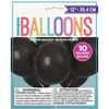 10 Ballons 12 Po - Noir Pur