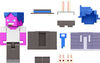 Minecraft Creator Series Bunny Slippers + Striped Tie Figures
