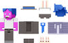 Minecraft - Série Créateur - Figurine - Chaussons Lapin + Cravate à Rayures