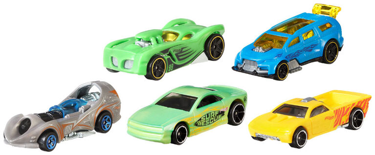 Hot Wheels - Pack de 5 Véhicules Color Shifters