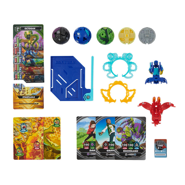  Bakugan Training Set with Octogan, Aquatic Clan Themed,  Customizable Action Figure, Trading Cards, and Playset, Kids Toys for Boys  and Girls 6 and up : Clothing, Shoes & Jewelry