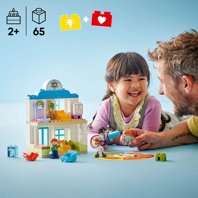 LEGO DUPLO Town First Time Visit with the Doctor Office Building Toy - Playset for Preschool Kids - 10449