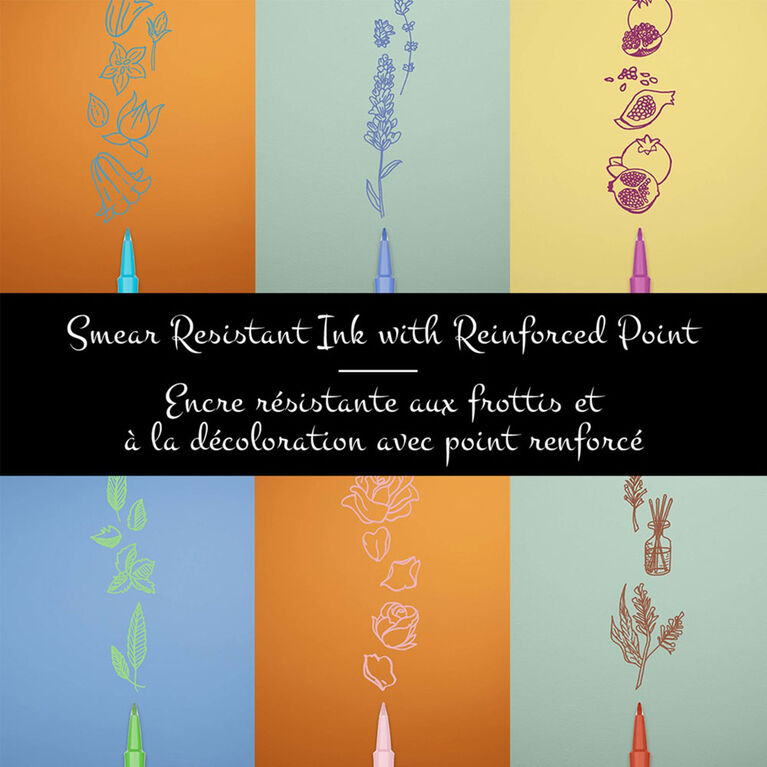 Stylos-feutres parfumés escapade dans la nature Paper Mate Flair, pointe moyenne (0,7 mm), parfums et couleurs assortis, 6 unités