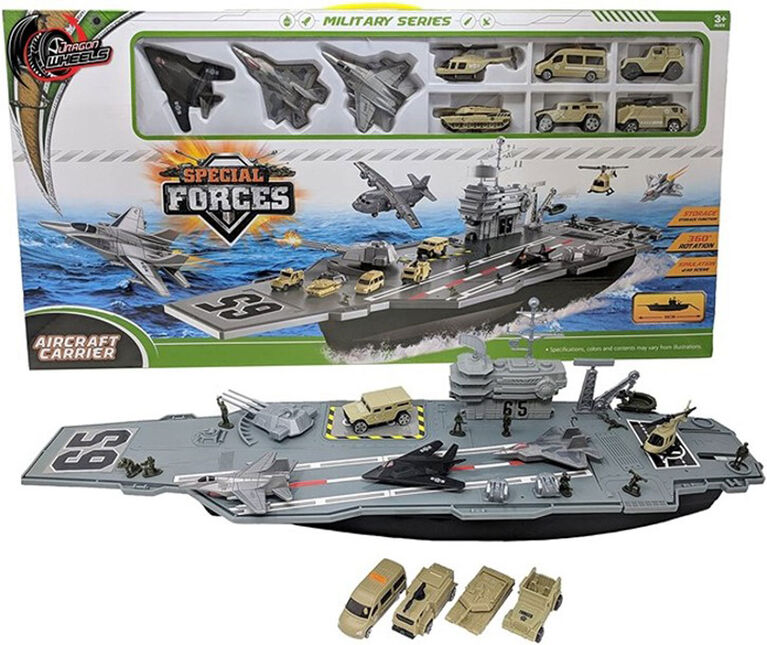 Dragon Wheels - Special Forces Aircraft Carrier - Includes 9 Vehicles
