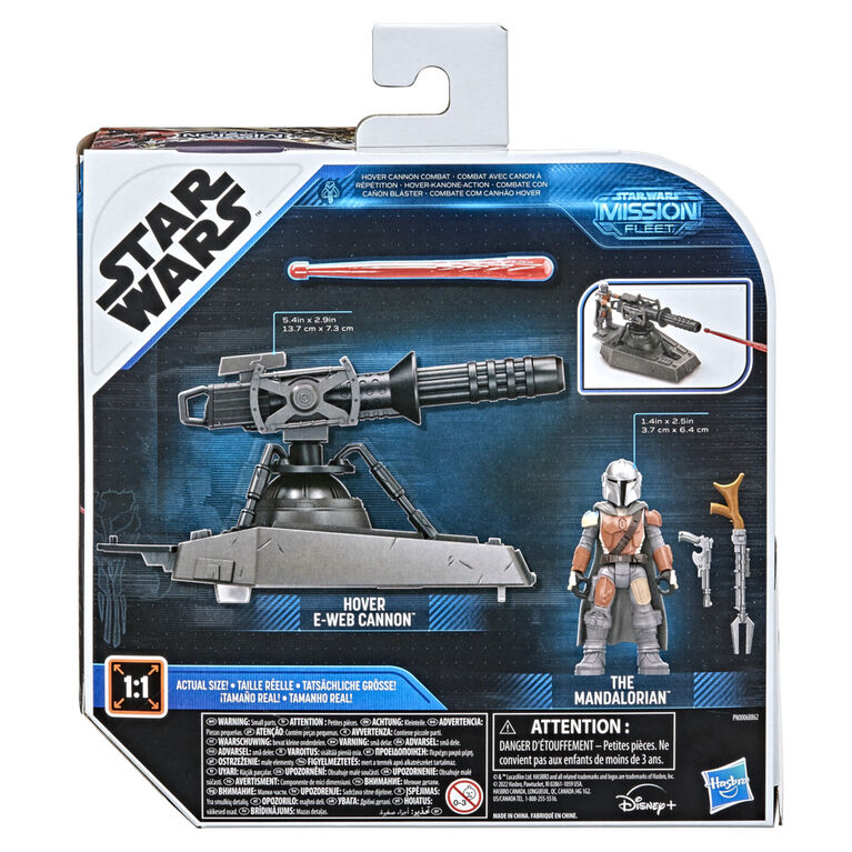 Star Wars Mission Fleet Expedition Class Hover E-Web Cannon Mandalorian 2.5-Inch-Scale Figure and Vehicle Accessory