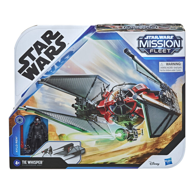 Star Wars Mission Fleet Stellar Class Kylo Ren TIE Whisper 2.5-Inch-Scale Figure and Vehicle