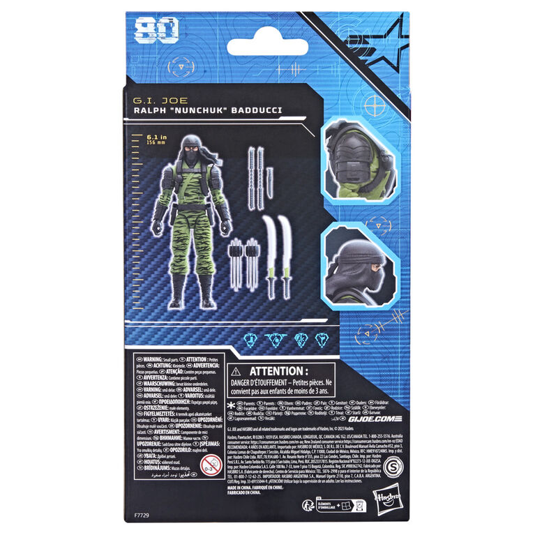 G.I. Joe Classified Series 80, figurine de collection Ralph " Nunchuk " Badducci de 15 cm