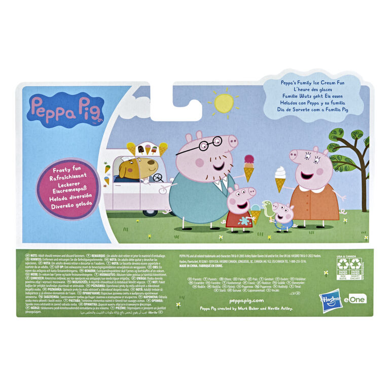 Peppa Pig Peppa's Adventures Peppa's Family Ice Cream Fun Figure 4-Pack Toy