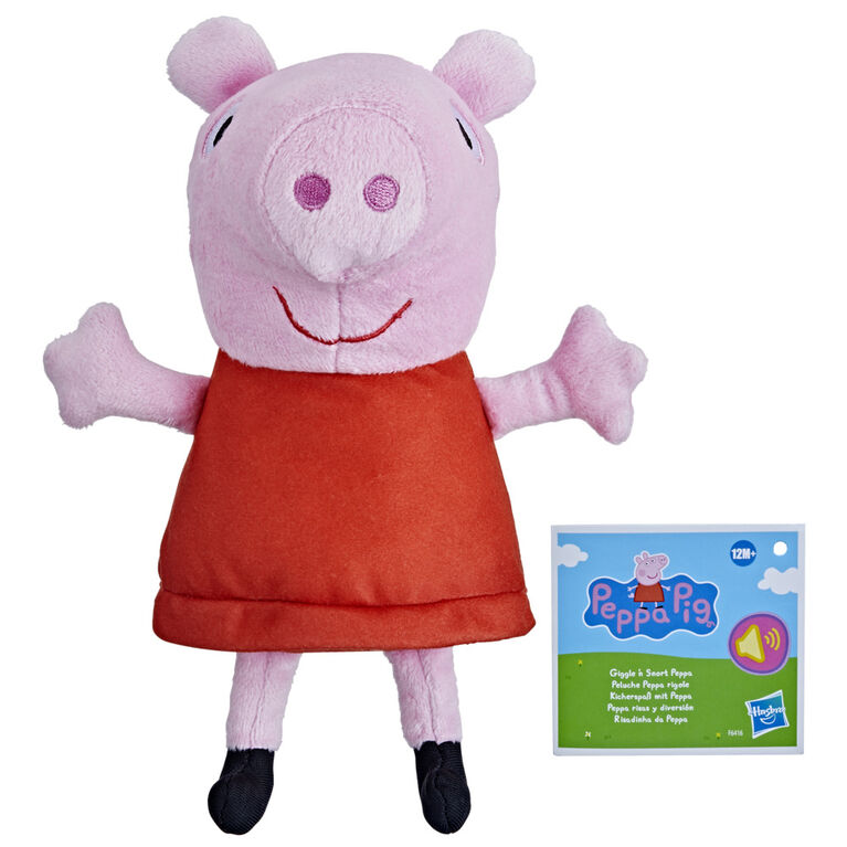 Peppa Pig Peluche Peppa rigole, cochon en peluche, animal interactif avec effets sonores