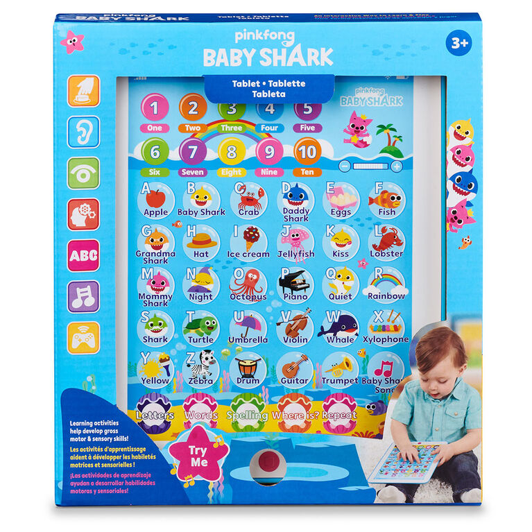 Tablette Pinkfong Baby Shark - Jouet préscolaire éducatif - par WowWee - Édition anglais