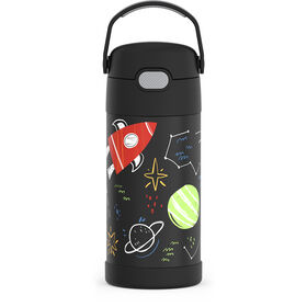 Bouteille d'eau FUNtainer avec paille, Space, 12oz