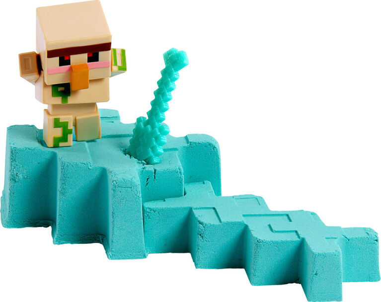 Minecraft Mini Mode Mining Action Figures with Reveal, Accessory & Moldable Sand (Characters May Vary)