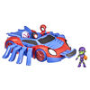 Marvel Spidey and His Amazing Friends, Arachno-bolide avec figurines, véhicule avec 4 figurines  - Notre exclusivité