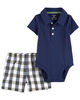 Ensemble 2 pièces cache-couche polo et short Carter’s