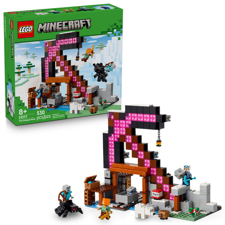 LEGO Minecraft The Pickaxe Mine Kids Toy - Pretend Play Gift Idea for Kids 8+ - 21277