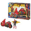 Marvel Spider-Man, figurine Spider-Man ailée amovible avec Super arachno-moto