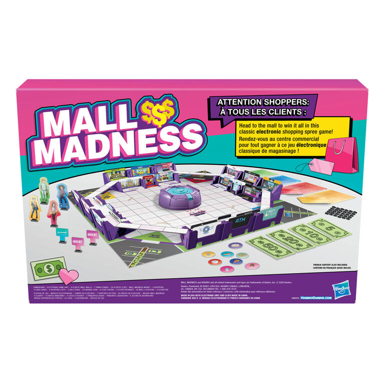Mall Madness Game, Talking Electronic Shopping Spree Board Game - French Edition