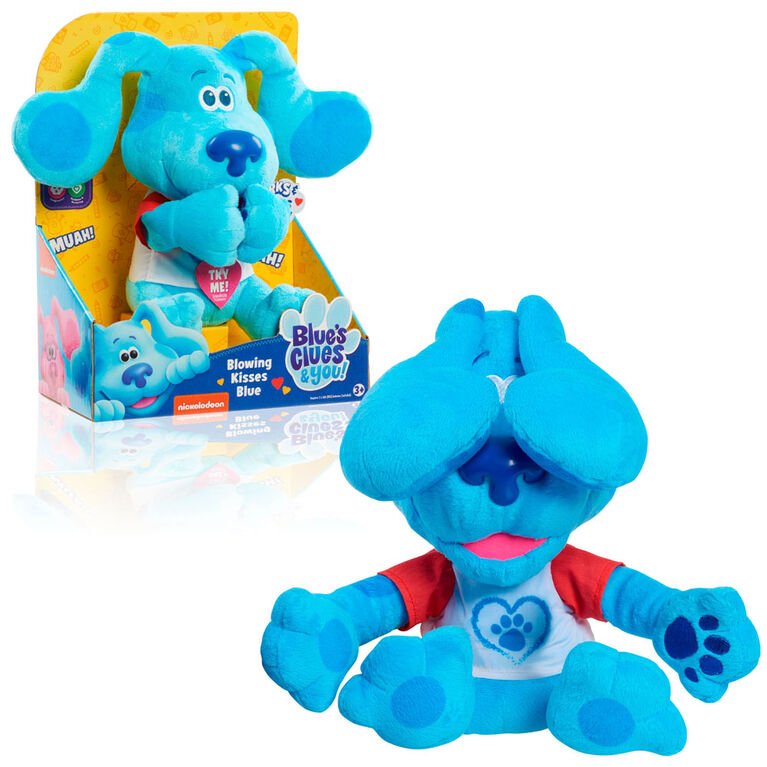 Blue's Clues and You! Blowing Kisses Blue Feature Plush Stuffed Animal with Sounds and Movement