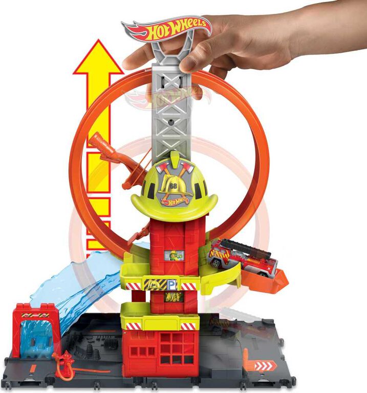 Hot Wheels City Super Loop Fire Station