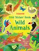 First Sticker Book Wild Animals - English Edition