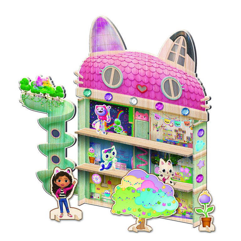 Gabby's Wooden Dollhouse Playset