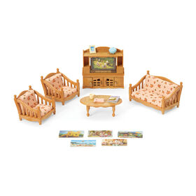 Calico Critters Comfy Living Room Set, Dollhouse Furniture and Accessories