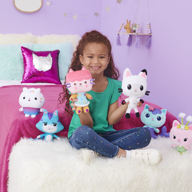 DreamWorks Gabby's Dollhouse, 8-inch Baby Box Cat Purr-ific Plush Toy