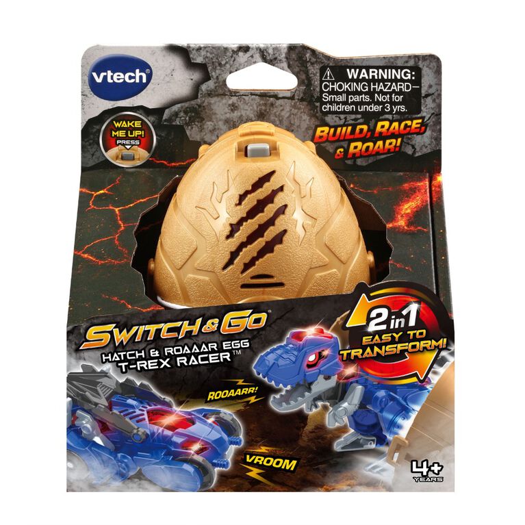 VTech Switch and Go Hatch and Roaaar Egg T-Rex Racer - English Edition