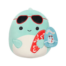 Squishmallows 7.5" - Perry Teal Dolphin with Sunglasses and Surfboard