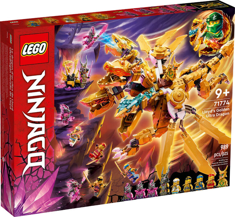 LEGO NINJAGO Lloyd's Golden Ultra Dragon 71774 Building Kit (989 Pieces)