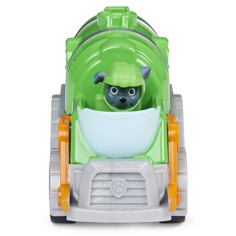 PAW Patrol, Véhicule Rocky en métal moulé True Metal à collectionner, Série Pat'Patrouille des mers à l'échelle 1:55