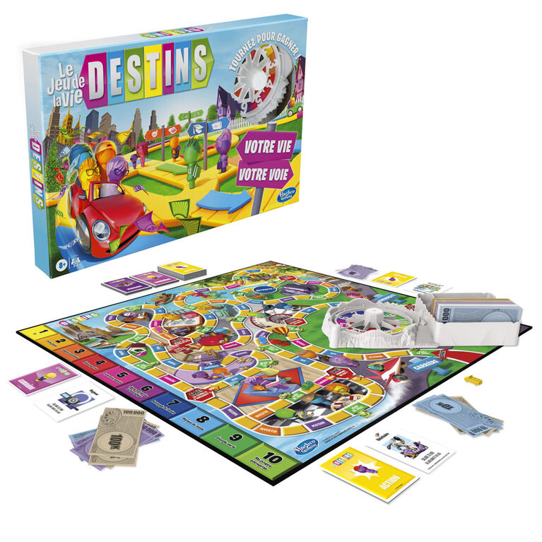 The Game of Life Game, Family Board Game for 2-4 Players, Indoor Game (French)
