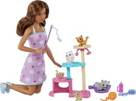Barbie - Poupée et animaux de compagnie Kitty Condo et accessoires