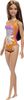 Barbie - Poupée Plage - Cheveux brun clair, maillot rose et orange