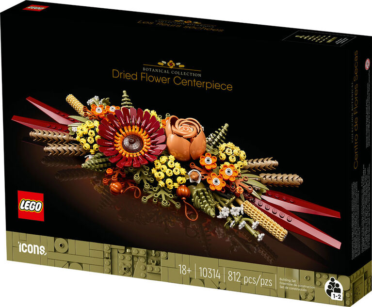 LEGO Icons Dried Flower Centerpiece 10314 Building Kit (812 Pieces)