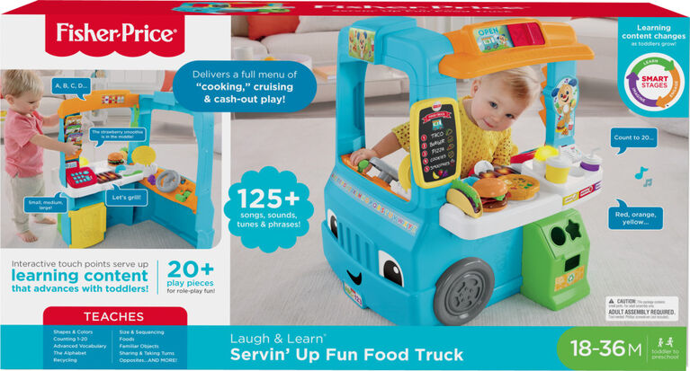 Laugh and Learn Servin' Up Fun Food Truck, Interactive Toddler Toy