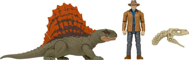 Jurassic World Human and Dino Pack Dr Alan Grant and Dimetrodon