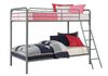 DHP Twin over Twin Bunk Bed -  Silver