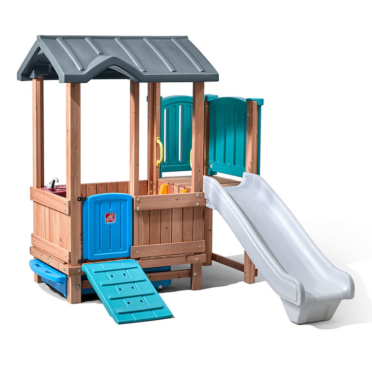 Step2 Woodland Adventure Playhouse and Slide - Brown